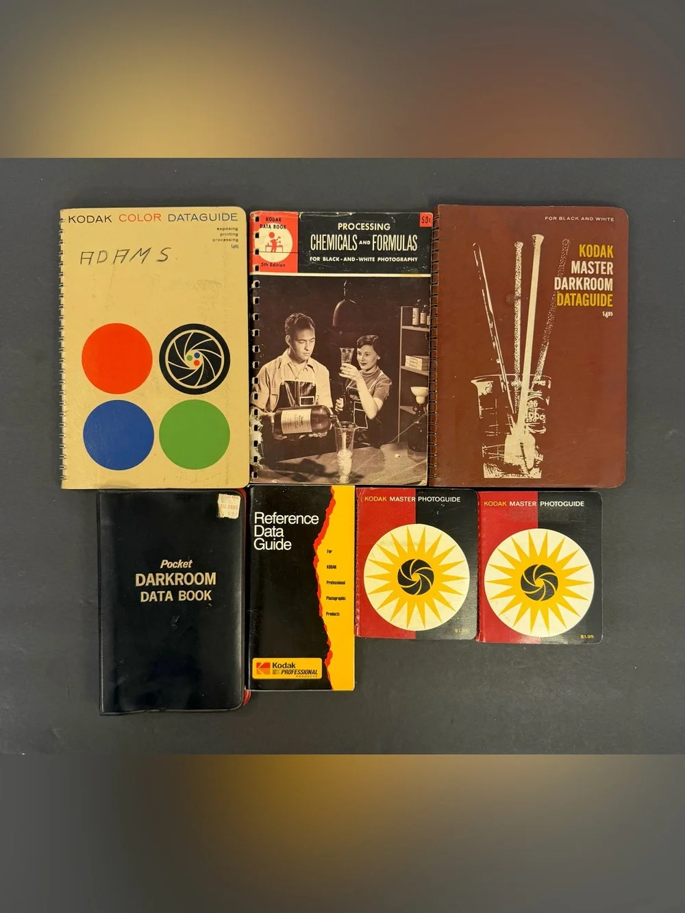 Kodak Darkroom Dataguide Lot 7 Books 1954-1970 Vintage Film Photography Guide